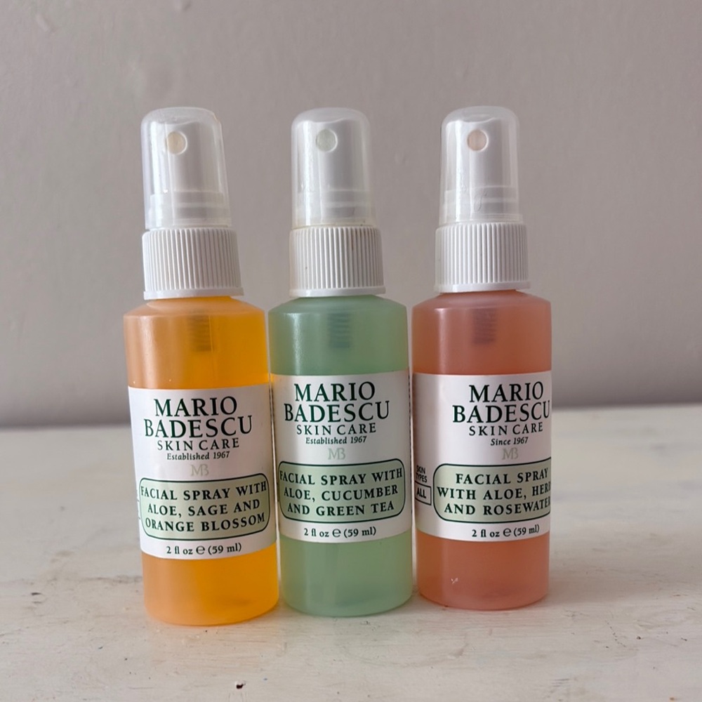 Mario Badescu Facial Spray Set - Orange, Green, Pink each one is  5$ all 10$